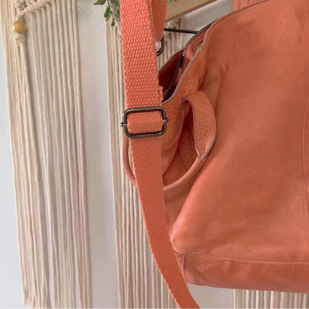 FREE PEOPLE Leslie Leather Tote Tiger Red Bag - Picture 7 of 16